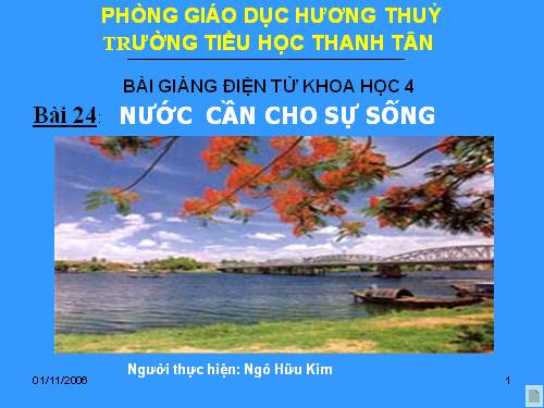 Bài 24. Nước cần cho sự sống