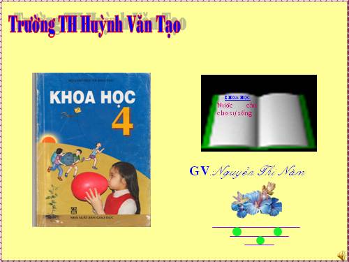 Bài 24. Nước cần cho sự sống