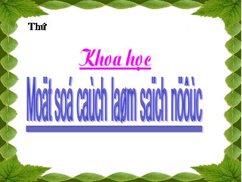 Bài 27. Một số cách làm sạch nước