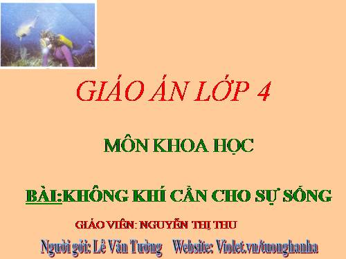 Bài 36. Không khí cần cho sự sống