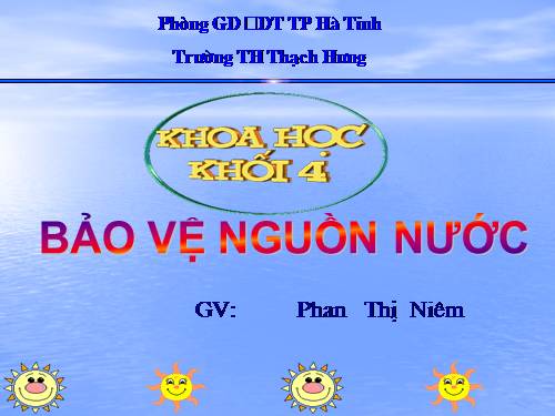 Bài 28. Bảo vệ nguồn nước