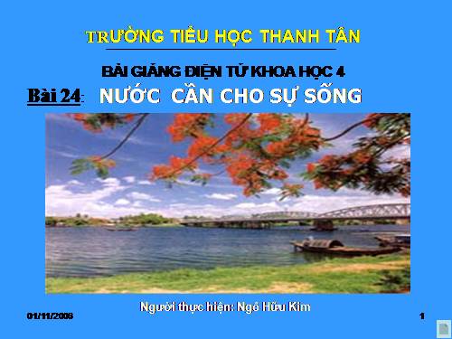 Bài 24. Nước cần cho sự sống