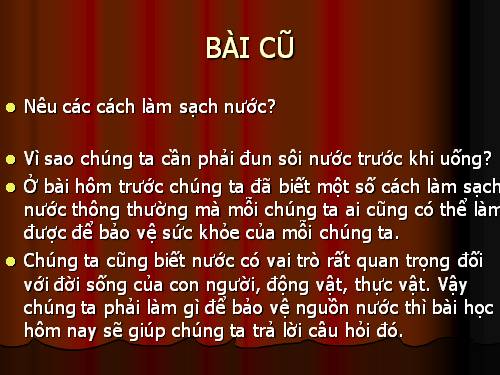 Bài 28. Bảo vệ nguồn nước