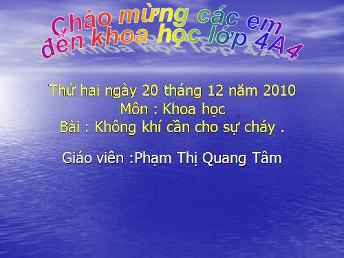 Bài 35. Không khí cần cho sự cháy