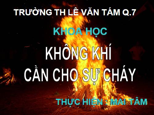 Bài 35. Không khí cần cho sự cháy