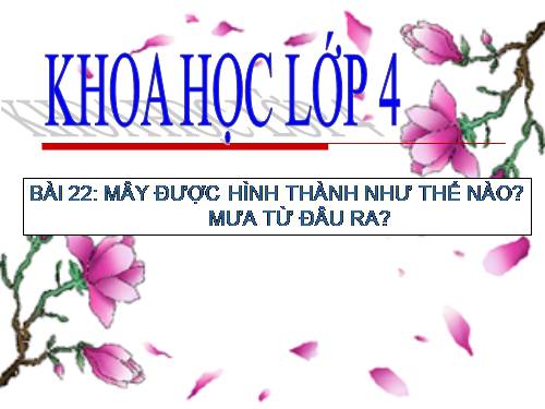 Bài 22. Mây được hình thành như thế nào? Mưa từ đâu ra?