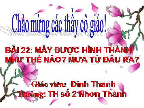 Bài 22. Mây được hình thành như thế nào? Mưa từ đâu ra?