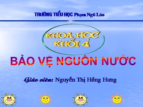 Bài 28. Bảo vệ nguồn nước