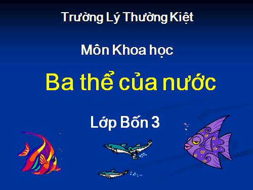 Bài 21. Ba thể của nước