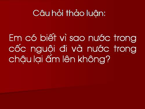 Bài 50. Nóng, lạnh và nhiệt độ