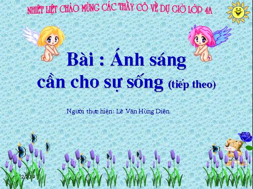 Bài 48. Ánh sáng cần cho sự sống (tiếp theo)