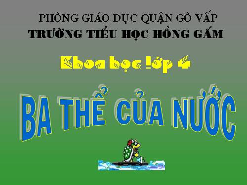 Bài 21. Ba thể của nước