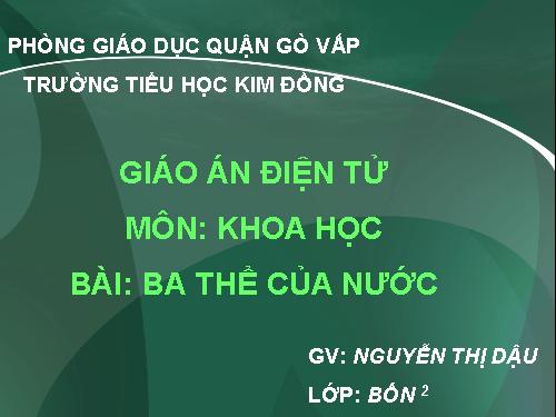 Bài 21. Ba thể của nước