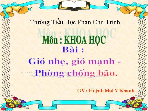 Bài 38. Gió nhẹ, gió mạnh. Phòng chống bão