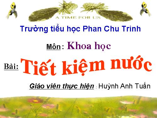 Bài 29. Tiết kiệm nước