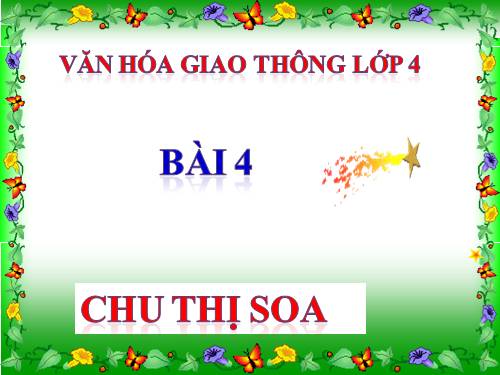 Văn hóa giao thông lớp 4 bài 4