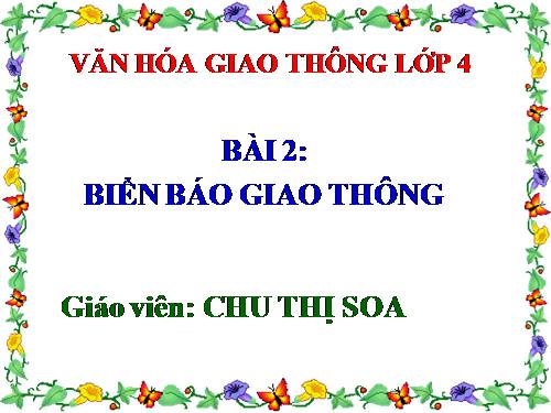 vĂN HÓA GIAO THÔNG BÀI 2