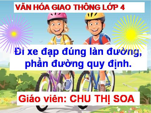 Văn hóa giao thông bài 1