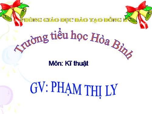 Bài 6. Khâu viền đường gấp mép vải bằng mũi khâu đột thưa