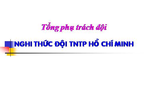 Nghi thức Đội TNTPHCM