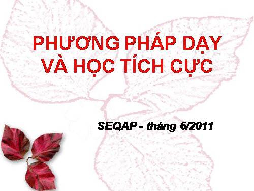 Tài liệu tập huấn Phương pháp dạy học tích cực