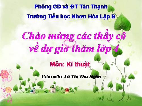 Bài 14. Các chi tiết và dụng cụ của bộ lắp ghép mô hình kĩ thuật