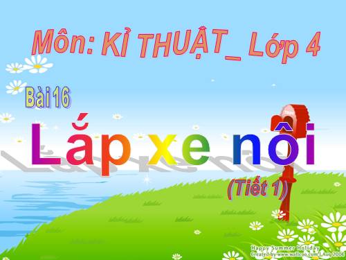 Bài 16. Lắp xe nôi