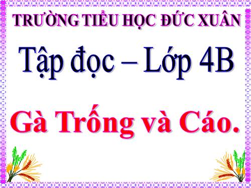 Tuần 5. Gà Trống và Cáo