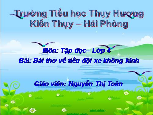 Tuần 25. Bài thơ về tiểu đội xe không kính