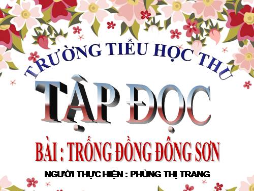 Tuần 20. Trống đồng Đông Sơn