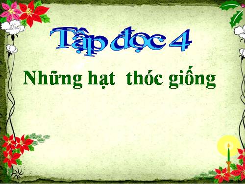 Tuần 5. Những hạt thóc giống