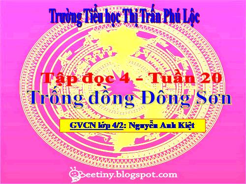 Tuần 20. Trống đồng Đông Sơn