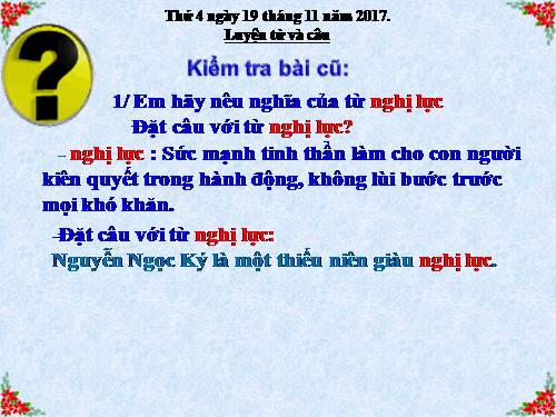 Luyện từ và câu 4. Tuần 12. Tính từ (tiếp theo)