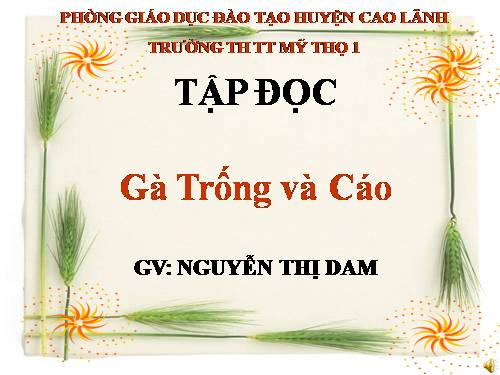 Tuần 5. Gà Trống và Cáo