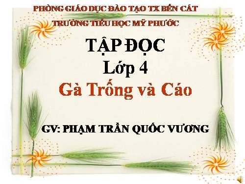 Tuần 5. Gà Trống và Cáo