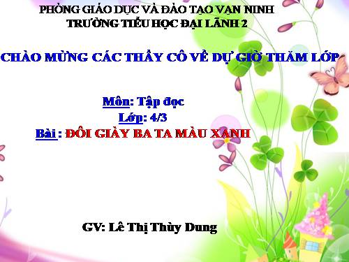 Tuần 8. Đôi giày ba ta màu xanh