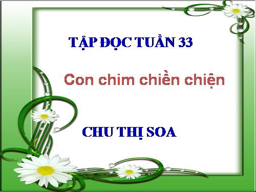 Tuần 33. Con chim chiền chiện