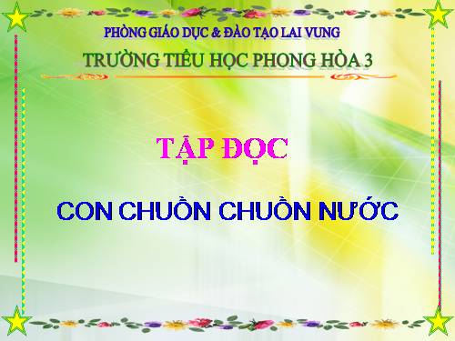 Tuần 31. Con chuồn chuồn nước