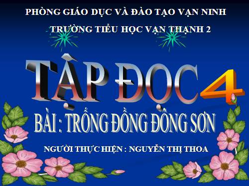 Tuần 20. Trống đồng Đông Sơn