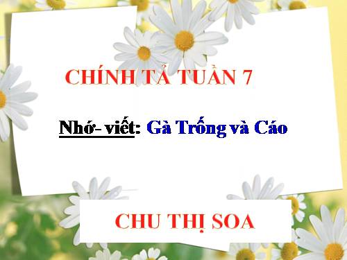 Tuần 5. Gà Trống và Cáo