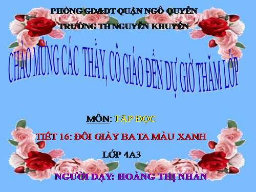 Tuần 8. Đôi giày ba ta màu xanh