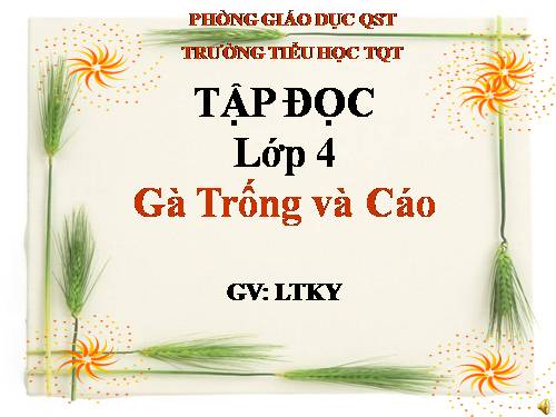 Tuần 5. Gà Trống và Cáo