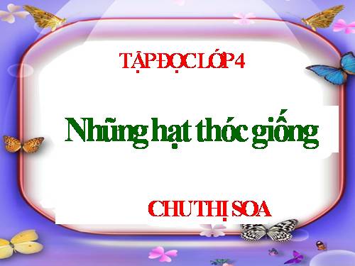 Tuần 5. Những hạt thóc giống