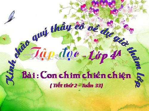 Tuần 33. Con chim chiền chiện