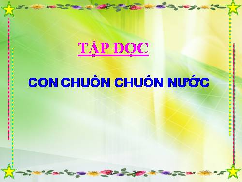 Tuần 31. Con chuồn chuồn nước