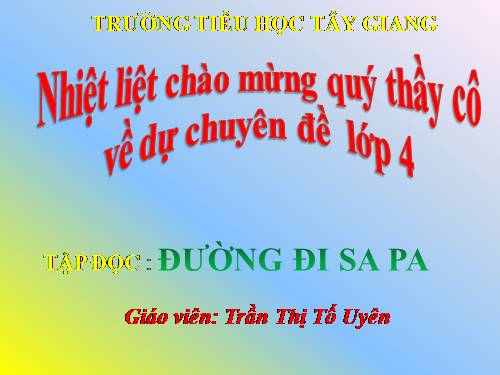 Tuần 29. Đường đi Sa Pa