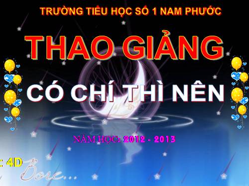 Tuần 11. Có chí thì nên