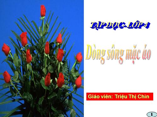 Tuần 30. Dòng sông mặc áo