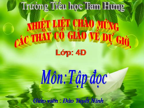 Tuần 8. Đôi giày ba ta màu xanh