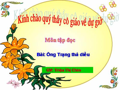 Tuần 11. Ông Trạng thả diều